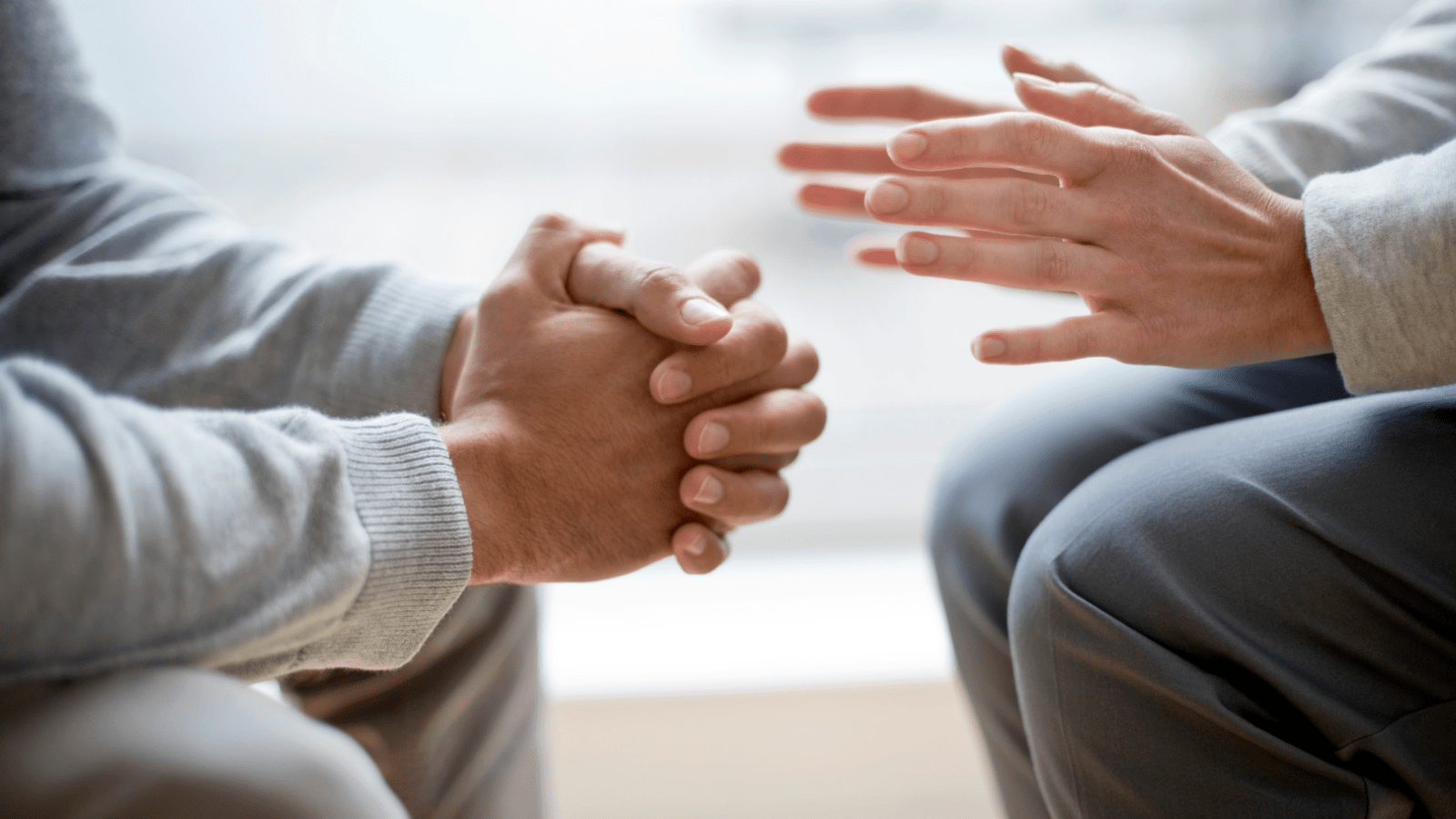 Two people having a conversation